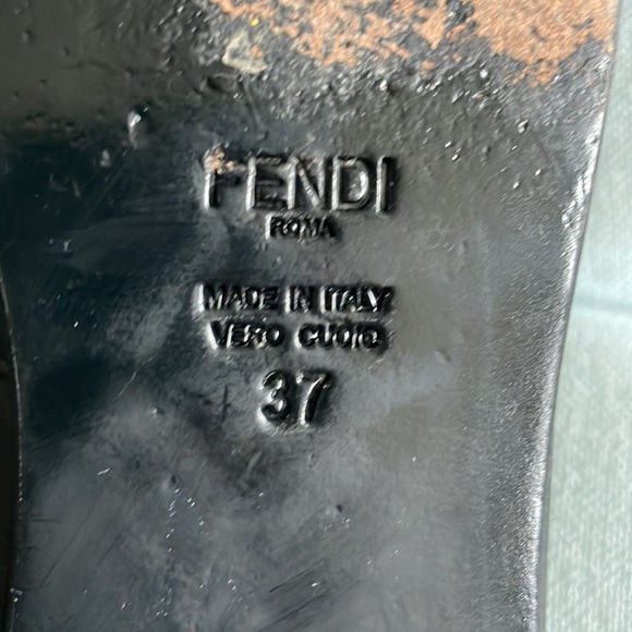 Fendi Shearling Loafer With Pyramid Embellishments - Picture 13 of 16